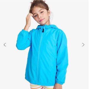 Primary Kids Packable Windbreaker, Sea Blue, Size 12